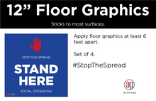 Load image into Gallery viewer, Social Distancing &quot;Non-Slip&quot; Floor Decal (set of 4)